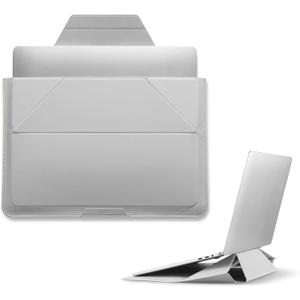 MOFT Laptop Carry Sleeve, 2-in-1 Laptop Bag & Stand for 13" MacBook Air/Pro, MacBook Neo & Dell/HP/Lenovo, Stylish Slim Computer Sleeve Bag with Expandable Storage for Computer Accessories, Misty Cove