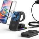3 in 1 Magnetic Wireless Charger for Samsung, Foldable Android Charging Station for Samsung Galaxy S25 Ultra/Z Fold7/Flip7/S24, Watch Charger for Galaxy Watch Ultra/8/7/Buds (for Travel)