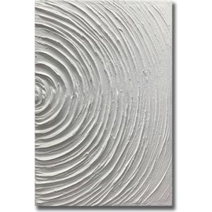 ART8YUQI Paintings - Contemporary Abstract Art Oil Painting On Canvas Texture 3D White painting Handmade Artwork Picture Canvas Wall Art Modern Home Decor living room Ready to Hang 24x36inch
