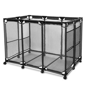 JEFEE Pool Storage Bins Rolling Pool Safety Storage Cart Standard Noodles Holder Organizer Container with Nylon Mesh, for Pool Floats Storage, Pool Toys Storage,Large Capacity Storage Bins 50.2"