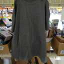Womens Knit Sweater Pajamas Set Pullover Tops Wide Leg Pants Sleepwear Loungewear Outfits Dark Grey , L