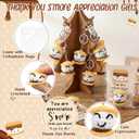 6 Sets Employees Appreciation Gifts Bulk, Cute Handmade Crocheted S'more Marshmallow Keychains with Thank You Cards Xmas Stocking Stuffer for Coworker Staff Team Holiday Party Favory