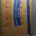 Wooden Rocking Chair - Outdoor Oversized Porch Rocker with High Back and Armrest - All Weather Slatted for Backyard, Garden - 400 lbs Support - White (1 pack)