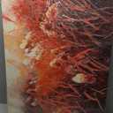 Sense&Sensitivity Arts - Reed Landscape Oil Painting Print Red Abstract Wall Art Modern Vintage Red Grass Wall Decor Abstract Art Wall Decor for Living Room Kitchen Bathroom Bedroom Office Hallway 24x36 Inch