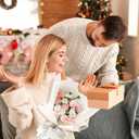 Aodes 128 Pieces Pipe Cleaners Craft Supplies for Wedding Gift, DIY Chenille Stems Strawberry Bouquet Kit with Step-by-Step Video Tutorials for Holiday Decoration