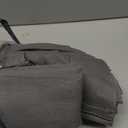 Pinch Pleated Charcoal Grey Linen Curtains 84 Inches Long 2 Panels Set for Living Room Bedroom Dining Pinch Pleat Back Tab Light Filtering Farmhouse Neutral Dark Gray Window Curtain Drapes W50xL84