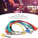 6Pcs Guitar Patch Cable, Guitar Pedal Cable Bundle, 6 Multi-Colored Right Angle Patch Cables, Instrument Patch Cables for Various Devices