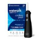 Waterpik Cordless Pearl Rechargeable Portable Water Flosser for Teeth, Gums, Braces Care and Travel with 4 Flossing Tips - ADA Accepted, WF-13 Black