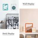 VIOLABBEY 4x4 Picture Frames Set of 4, Colorful Photo Frame of Modern Style, High Definition Tempered Real Glass, Wall Mounted or Tabletop Display (Blue+light blue+orange+apricot)