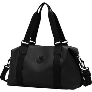 Travel Storage Bag, Large Capacity Hand-Held Shoulder Crossbody Bag, Sports and Fitness Travel Bag Black