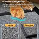 PetThem Upgraded Dog Ramp for Car 71'' X-Long & 19.7" Wider Folding Dog Ramps for Large Dogs with Non-Slip Rug Surface Portable Doggy Ramps for SUV Car & Truck, Up to 250 LBS