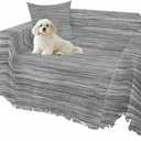 Couch Cover Sofa Covers, Vintage Gray Tassel Single Couch Covers Armchair Blanket, Country Farmhouse Abstract Minimalist Art Decorative Sofa Slipcovers for 1 Seat Cushion Couch, S, 71"x91" (Grey)