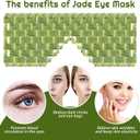 SATINIOR Jade Stone Eye Mask Hot or Cold Using Jade Mask Green Facial Sleeping Relief Eye Cover for Women Men Soothing, Cooling and Relieving