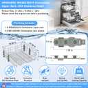 UPGRADED WD28X35779 WD28X30219 Dishwasher Upper Rack Compatible with GE Dishwasher Rack Replacement Parts with Wheel,304 Stainless Steel WD28X30219 WD28X25018 WD28X26104 GE Dishwasher Upper Rack Part