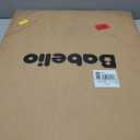 Babelio 34" Extra Tall Baby/Dog Gate with No Threshold Design Walk Thru Door, 26-43" Auto Close Safety Gate for Babies, Elders and Pets, Fits Doorways, Stairs, and Entryways, Brown Wood Pattern