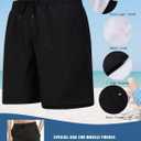 Men's Swim Trunks Quick Dry Bathing Suit Swimming Board Shorts Mesh Lining Beach Swimwear (L)