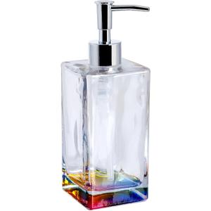 Lotion Pump Iridescent Clear/Soap Modern Contemporary Glass