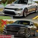 MUTUSAISI Matte Black Front Bumper Lower Lip Splitter Kit Compatible with Dodge Charger SRT/Hellcats/Scat Pack 2015 2016 2017 2018 2019 2020 2012 2022 2023 RT Style, Air Chin Body Kit Accessories