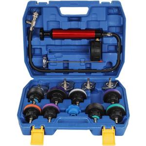 WNZ Universal Radiator Pressure Tester and Pieces Radiator Pressure Tester Portable Toolbox Blue (15-Piece Set)