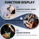 Cocktail Shaker Set Bartender Kit: 13-Pcs Bar Tools Set with Bamboo Stand, Essential Bar Accessories for Home: 25oz Martini Shaker, Jigger, Bar Spoon, Professional Cocktails Kit for Drink Mixing |Gift