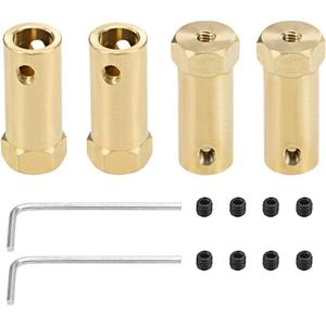 uxcell Hex Coupler 8mm Bore Motor Hex Brass Shaft Coupling Connector for Car Wheels Tires Shaft Motor 4pcs uxcell Hex Coupler 8mm Bore Motor Hex Brass Shaft Coupling Connector for Car Wheels Tires Shaft Motor 4pcs