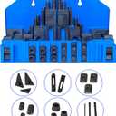 58PC Hold Down Clamp Clamping Set Kit for Bridgeport Mill (11/16" Slot 5/8" Stud)