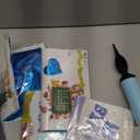 76pcs Happy Birthday Balloon Banner, Blue Balloons Letters, Personalized 16" Mylar Foil Birthday Decorations includes 2 Sets A- Z, 1 set Number 0-9 and "HAPPY BIRTHDAY" letters (with Balloon Pump)