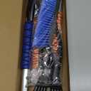 EcoNour 27" Car Snow Brush and Ice Scrapers for Car Windshield (2 Pack) | Scratch Free Bristle Head Snow Brush & Tough Window Snow Scraper with Aluminium Body | Snow Removal Winter Car Accessories (Blue & Orange)