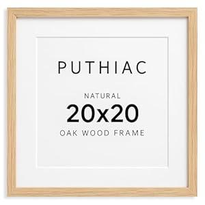 20x20 Oak Wood Picture Frames -20"x20" Poster Frames for Wall, 20x20 Picture Frame, 20 x 20 Picture Frames, 20 x 20 Frames for Wall(1 Pack, Beige)
