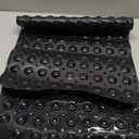 YINENN Bath and Shower Safety Mats 40x16 inch, Non Slip with Suction Cups for Bathroom Stall and Tub Floor, Extra Large and Machine Washable, Drain Holes Keep Bathtub Clean, Black