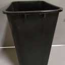 Amazon Basics Rectangular Commercial Office Wastebasket, Easy to Clean, Space-Saving, 10 Gallon, Black