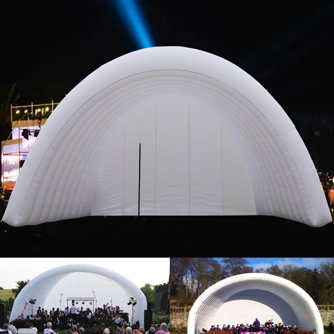 Inflatable Event Stage Tent includes a 950W Blower，Inflatable Stage Elevate Your Occasions with Style and Convenience,Inflatable Stage Cover, Size: 20x15x13FT