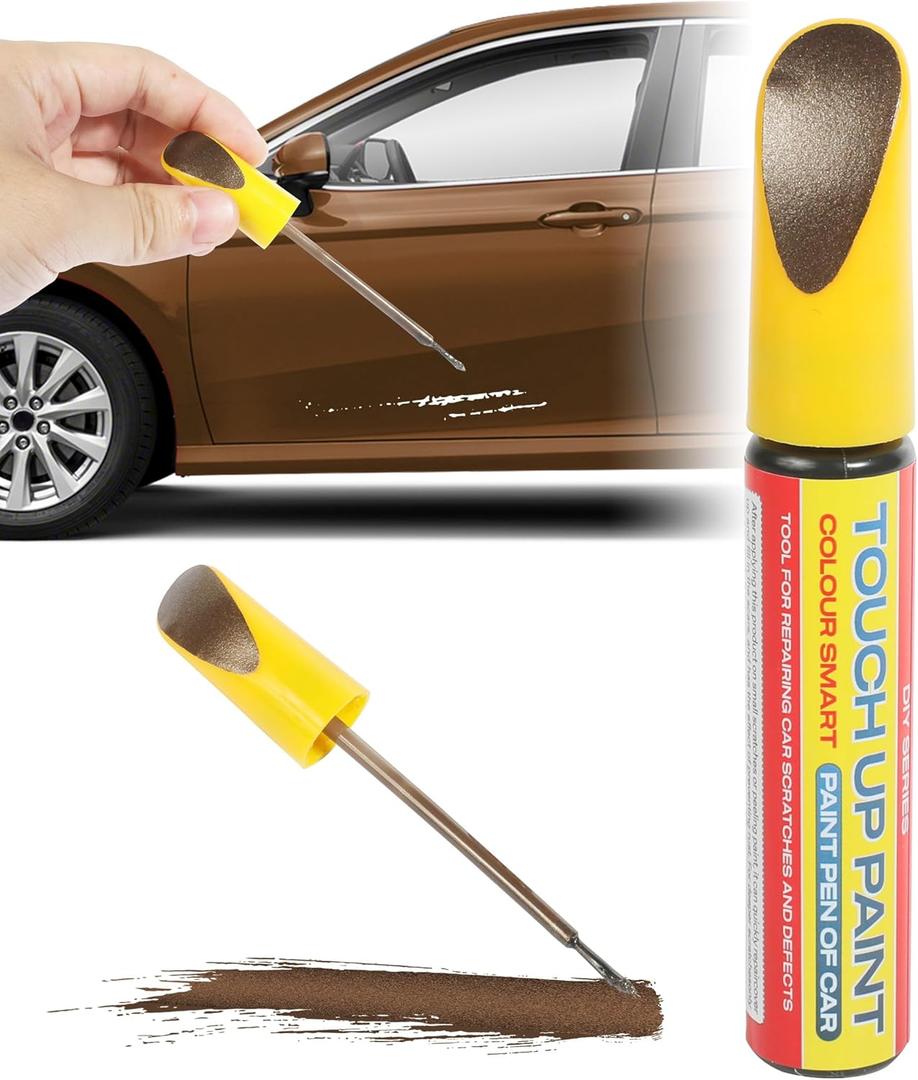 10 x ESEWALAS Car Paint Pen,Car Paint Repair,Car Repair Scratch Remover,Touch Up Paint for Cars,Car Accessories Car Scratch Repair Paint Pen,Quick Easy Car Touch Up Paint Pen for Car Deep Scratches (Brown)