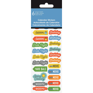 2025 Family Calendar Reminder Stickers & Pencil 1 Pc.