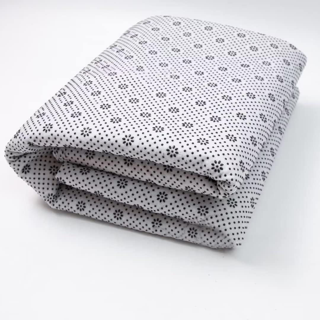 Felt point plastic non-slip cloth for rug and car seat cushion, pet nest, rugmaking backing fabric for carpet tufting gun,anti-skid back cloth fabric plum blossom silicone point non-woven base fabric (2*1.8m, White)