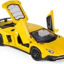 Alloy Collectible Lambo Aventador Toy Vehicle Pull Back Die-Cast Car Model with Lights and Sound