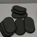 Reusable Large Furniture Sliders for Carpet, Furniture Movers Sliders, Carpet Movers Oval Heavy Duty Sofa Bed Table Desk Movers for Carpet Quickly and Easily Move Any Item, Black (8 Pack)