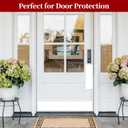 Rubber Door Push Plates 4Pcs 16" X 4.3",2Pcs 32.3" X 5.7",Anti Scratch Protection Device for Inner and Outer Doors,Prevents Dents & Scratches,Self-Adhesive (White)