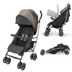 Ingenuity 3Dlite Jewel Convenience Stroller Lightweight Folding Stroller with Car Seat Compatibility, Extra-Large Canopy & Storage