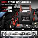 Jump Starter with Air Compressor,2000A Car Battery Jumper Starter 260 PSI Tire Inflator,6 in 1 Auto Lead-Acid Battery Booster Jump Starter for Up to 10.0L Gas or 8.0L Diesel with LED Light