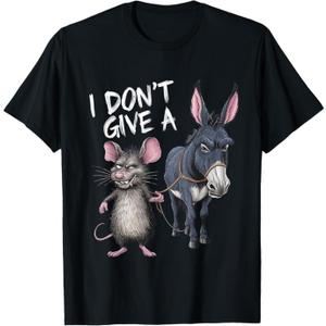 Brand: Mouse Walking A Donkey I Don't Give Rats Ass
I Don't Give a Rats Ass Mouse & Donkey Funny T-Shirt,3XL