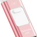 Apple MFi Certified 128GB Flash Drive for iPhone Thumb Drive Photo Stick, USB Memory Stick iPhone Flash Drive for Photos Videos, High Speed Jump Drive Compatible for iPhone/iPad/Android/PC (Pink)