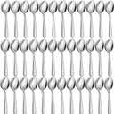 36-Piece Dinner Spoons Set, Funnydin 6.7" Stainless Steel Spoons Silverware, Durable Dessert Spoons, Table Spoon Use for Home, Kitchen and Restaurant - Mirror Polished, Dishwasher Safe