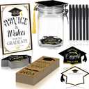 108Pcs Graduation Jar Advice Cards Gifts Class of 2025 Set with Table Sign Bookmarks Pens for College High School Grad Party Favors Decorations