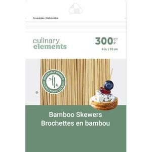 Culinary Elements, Skewers Bamboo 4 Inch, 300 Count