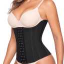 Nebility Waist Trainer for Women Corset Shapewear Tummy Control Waist Cincher Body Shaper Workout Girdle(XX-Large, Black)