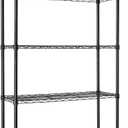 Amazon Basics 5-Shelf Adjustable Heavy Duty Steel Wire Storage Shelves for Garage, Kitchen, Easy Assembly, 36" x 14" x 72", Black | Heavy Duty, Adjustable, for Kitchen, Garage, Shelving Organizer