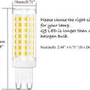 G9 LED Bulb, 6W G9 LED Bulb Dimmable, G9 Halogen Bulb 60 Watt Equivalent, Warm White 3000K G9 Bulb 550 Lumen,6-Pack