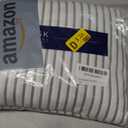 Amazon Basics Lightweight Super Soft Easy Care Microfiber 4 Piece Bed Sheet Set with 14-Inch Deep Pockets, Queen, Taupe Stripe, Striped