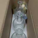 Clear Glass Bottles 17 oz (500 ml) 3 - Pack for Wine Beverages Drinks Oil Vinegar Kombucha Beer Water Soda with Cork Stopper Airtight Lid